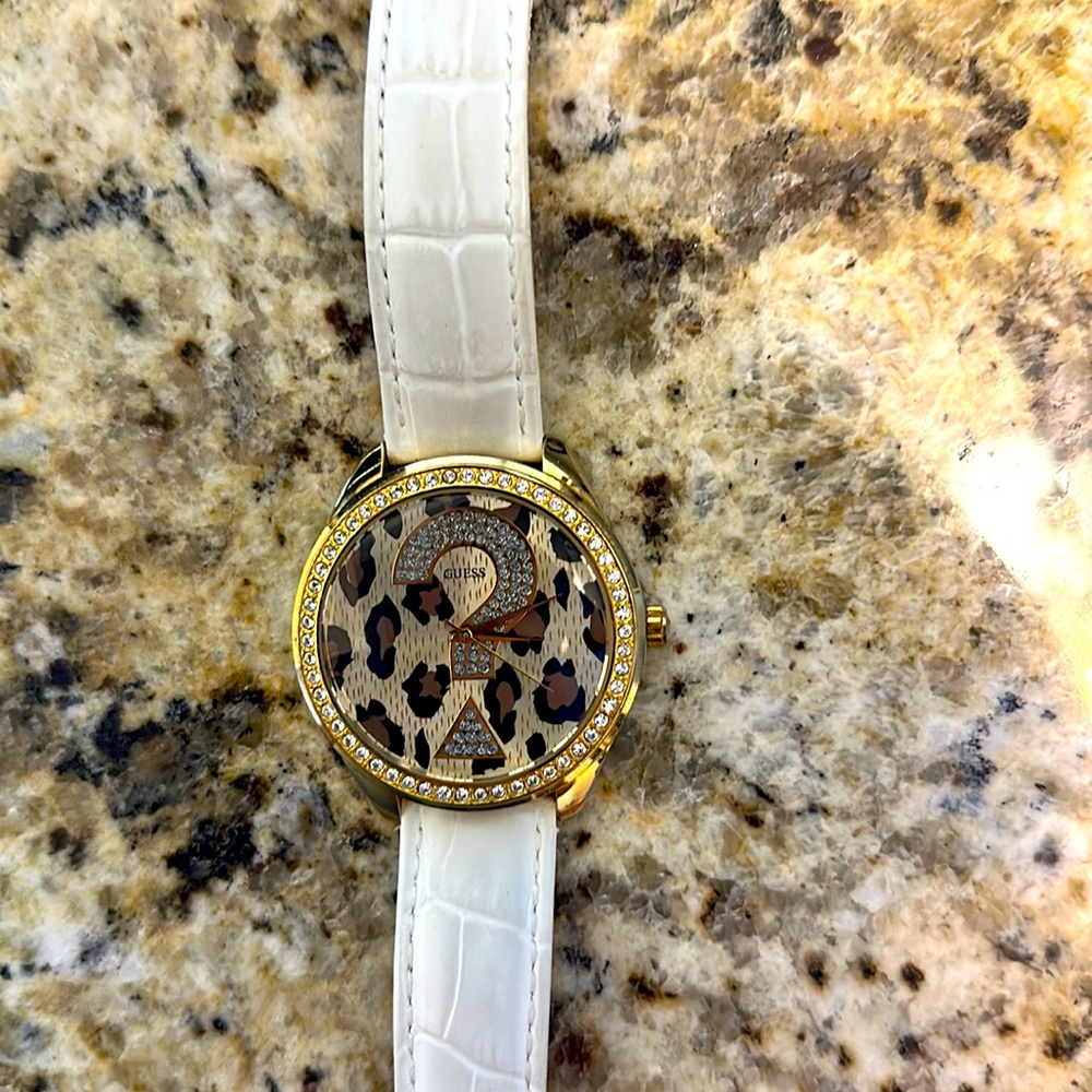 Animal print Gold Tone Guess Watch